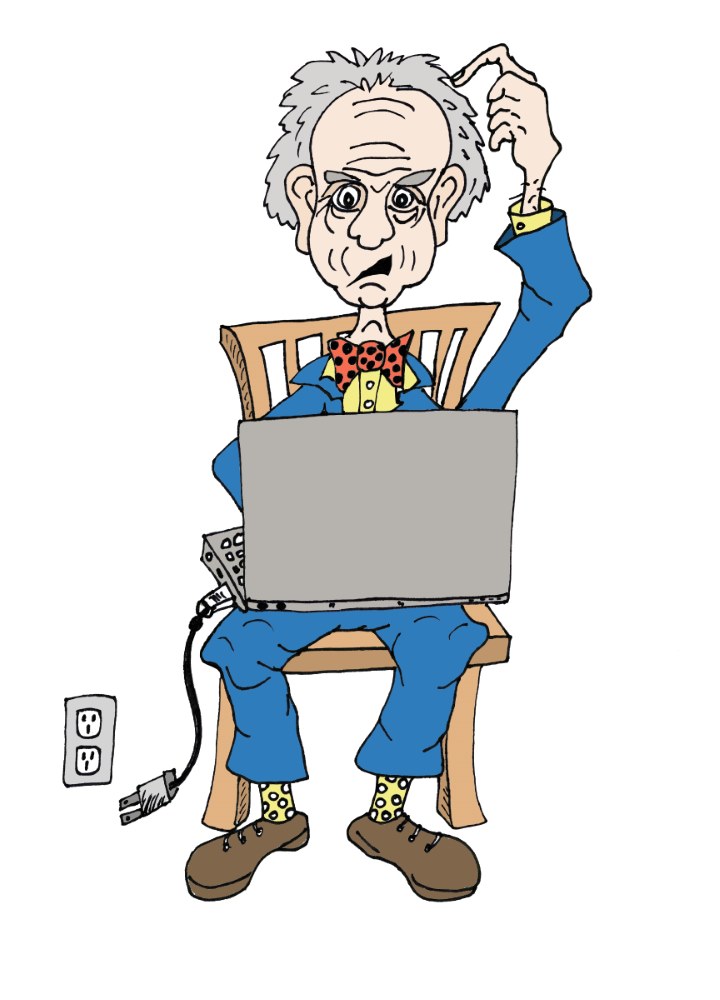 Old Man With Laptop