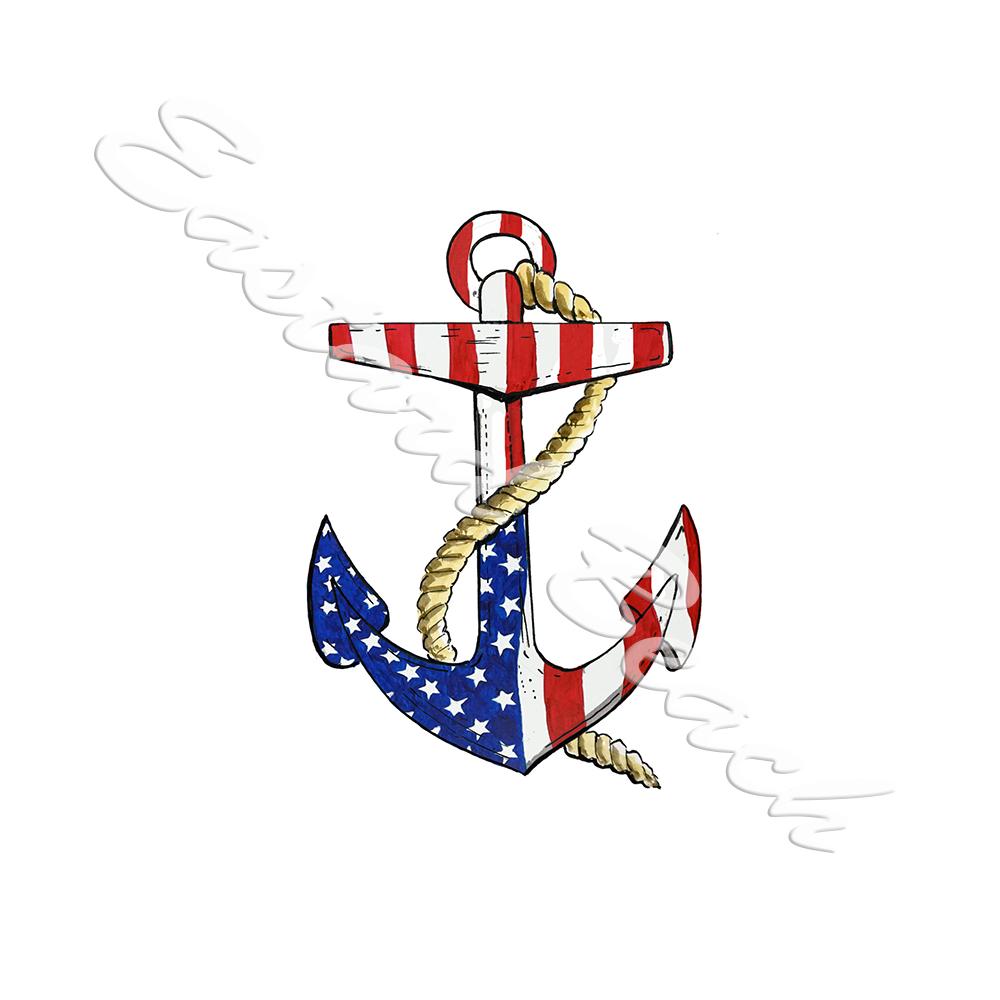USA Flag Anchor - Click Image to Close