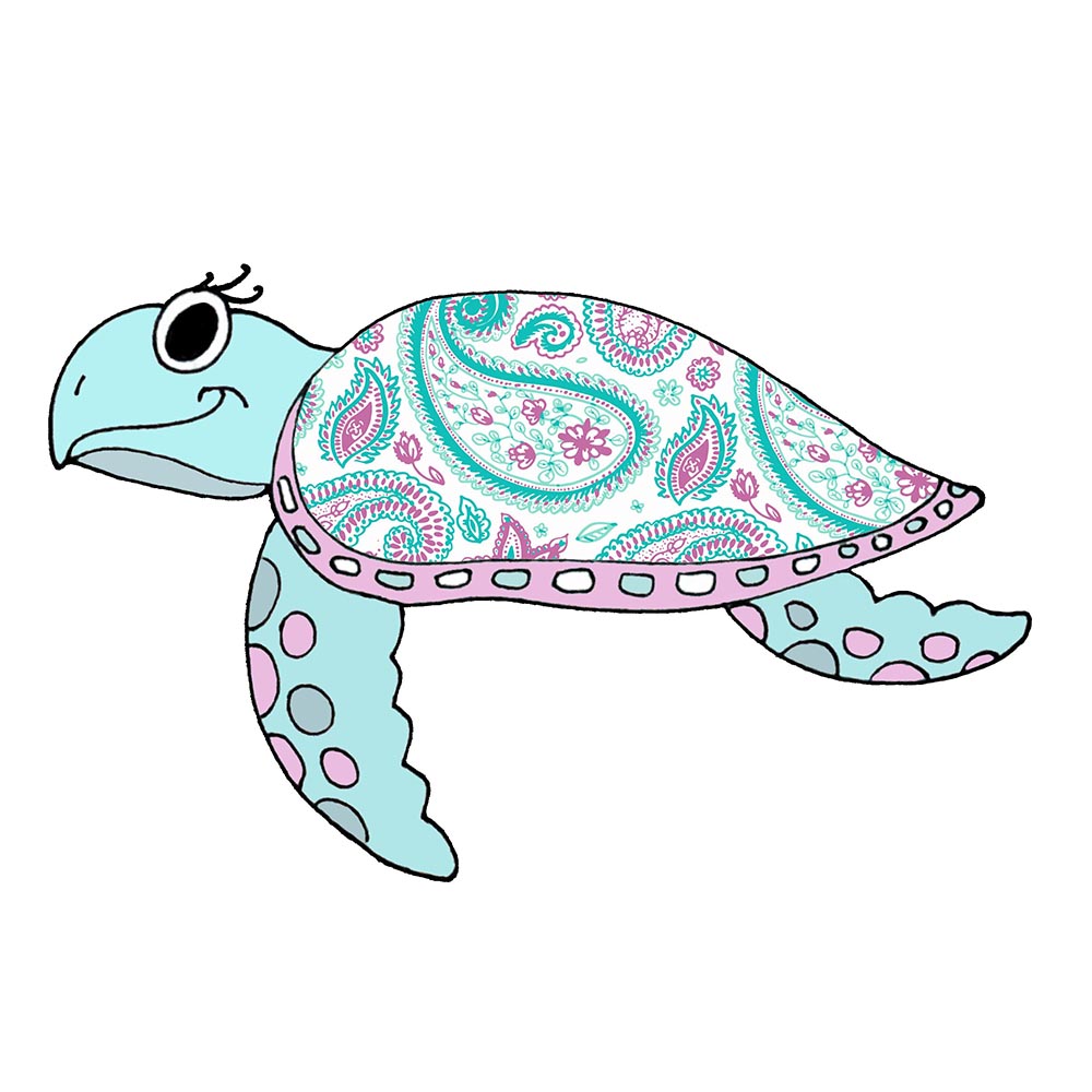 Sea Turtle - Paisley - Click Image to Close