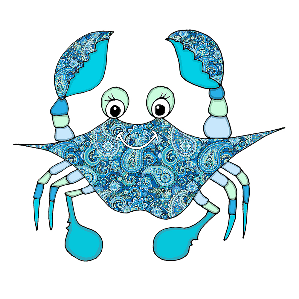 Blue Crab - Paisley - Click Image to Close