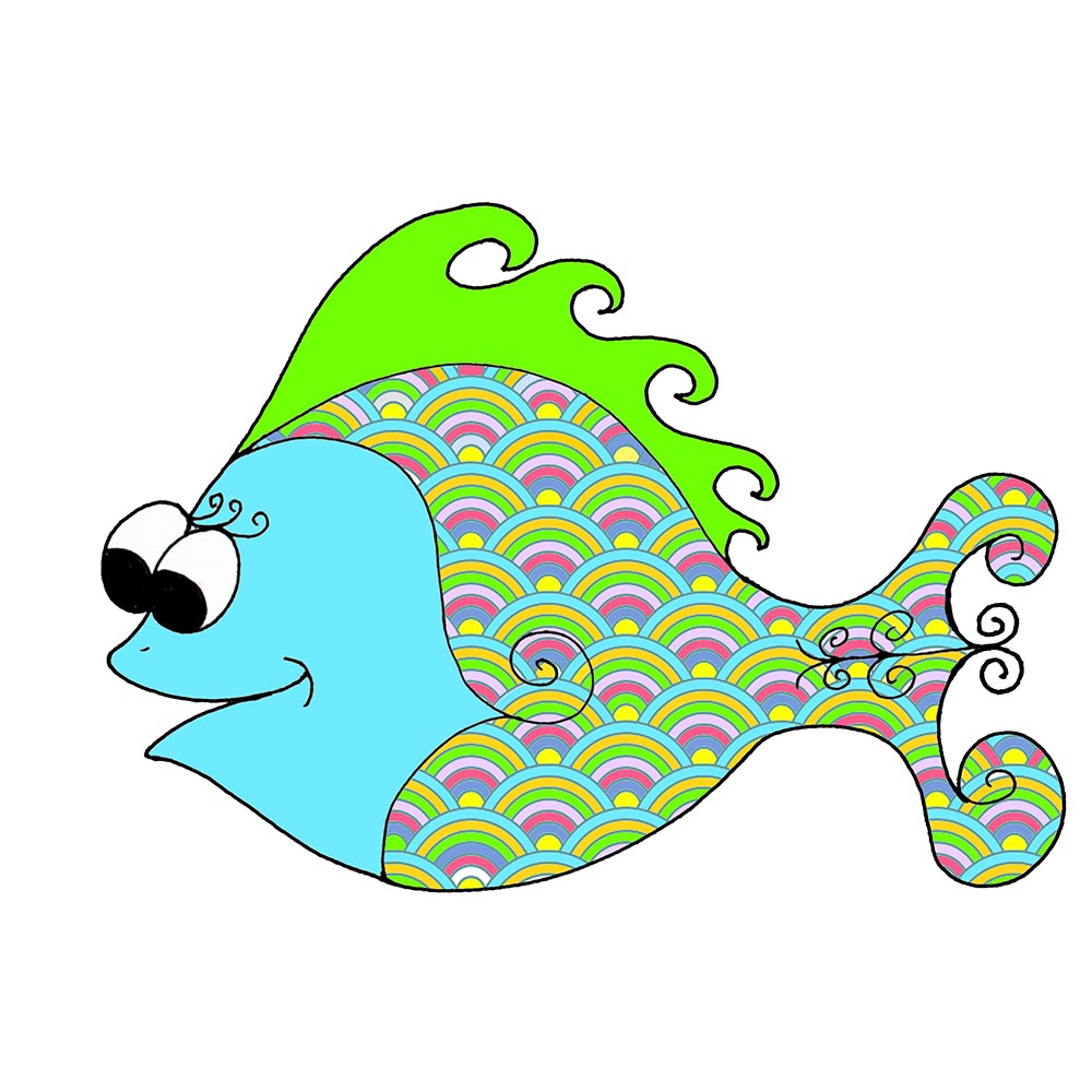 Big Eye Fish - Multi-color - Click Image to Close