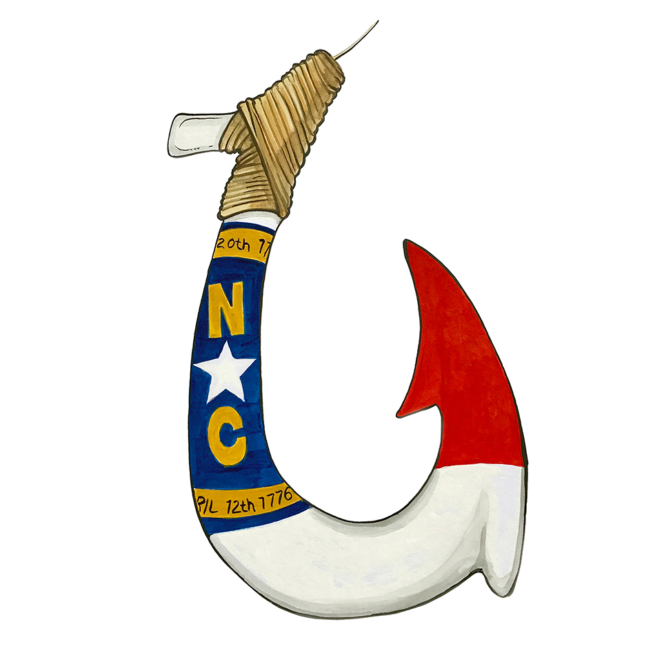 North Carolina Flag Hook