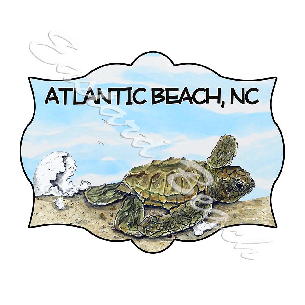 Atlantic Beach - Hatchling Beach Scene - Click Image to Close
