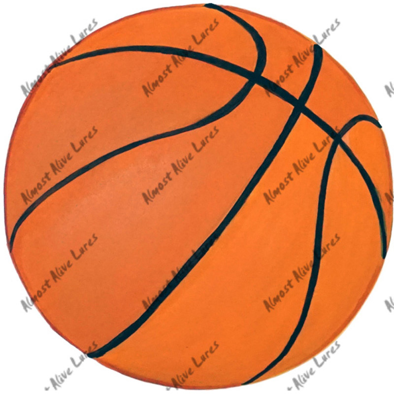 Basket Ball - Printed Vinyl Decal - Click Image to Close