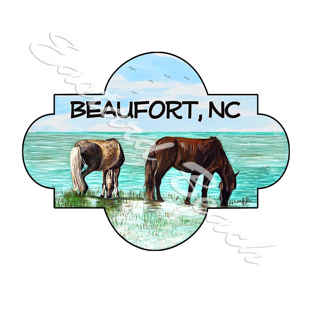 Beaufort - Horses Scene - Click Image to Close