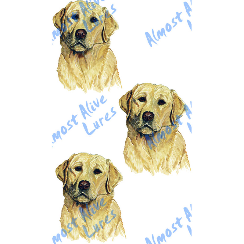 Blonde Yellow Lab - Minis Set of 3 Printed Vinyl Decals - Click Image to Close