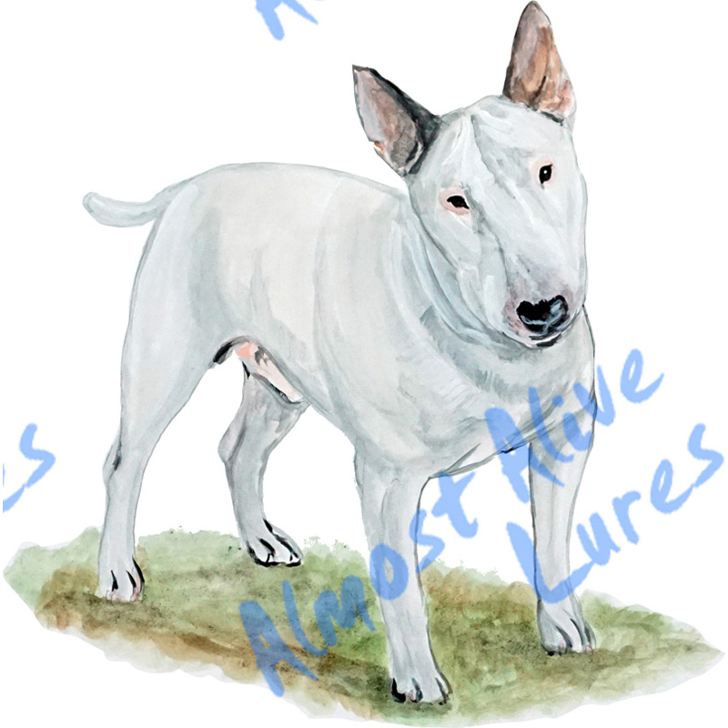 Bull Terrier - Printed Vinyl Decal - Click Image to Close