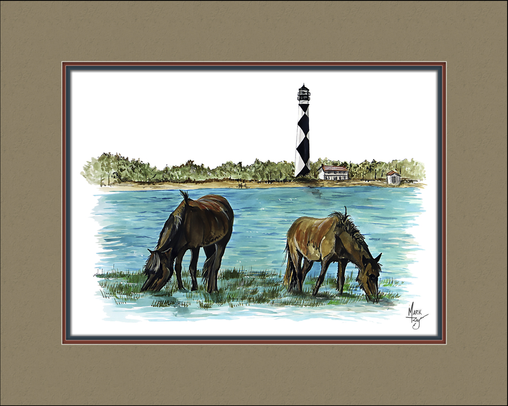 Cape Lookout Lighthouse & Horses