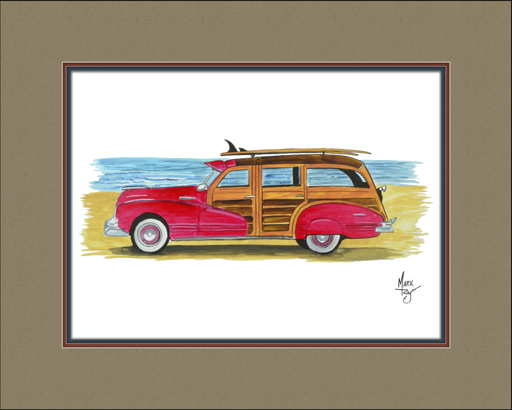 Big Red Woodie Surk Board Riding Car - Click Image to Close