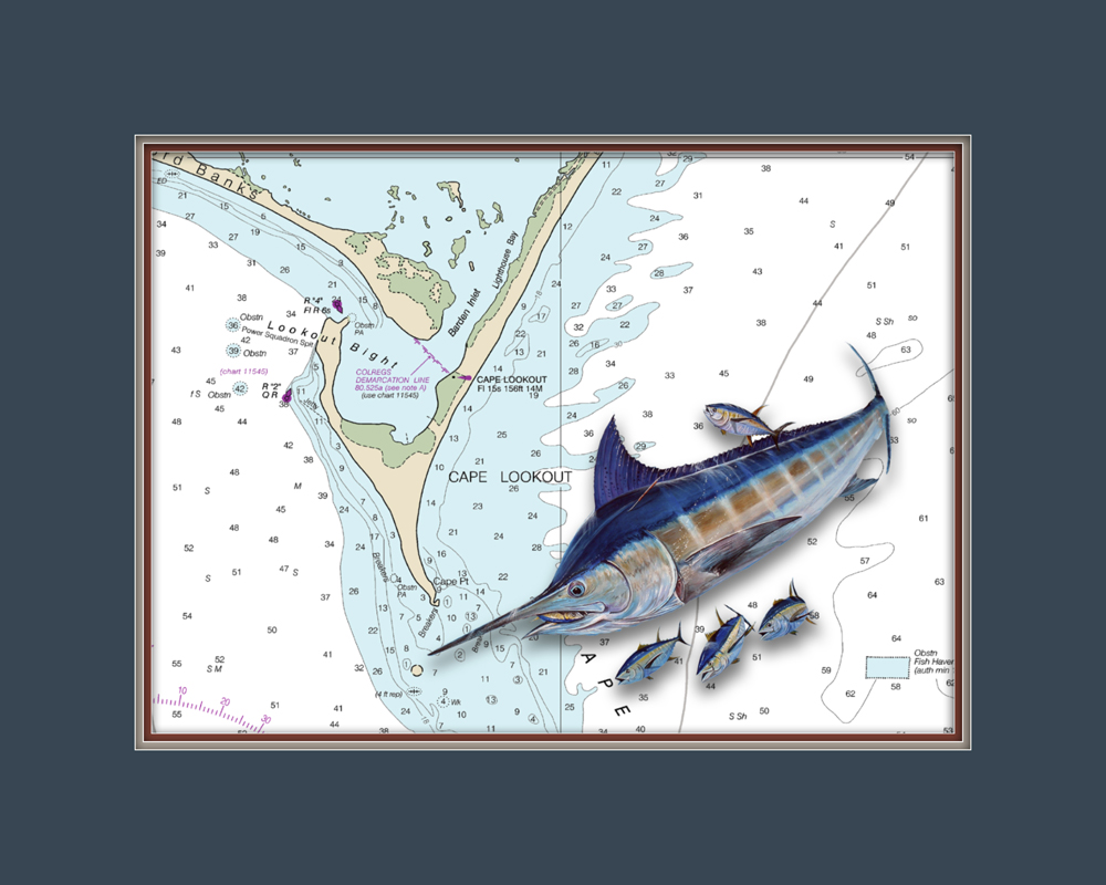 Chart - Cape Lookout, NC - Blue Marlin - Click Image to Close