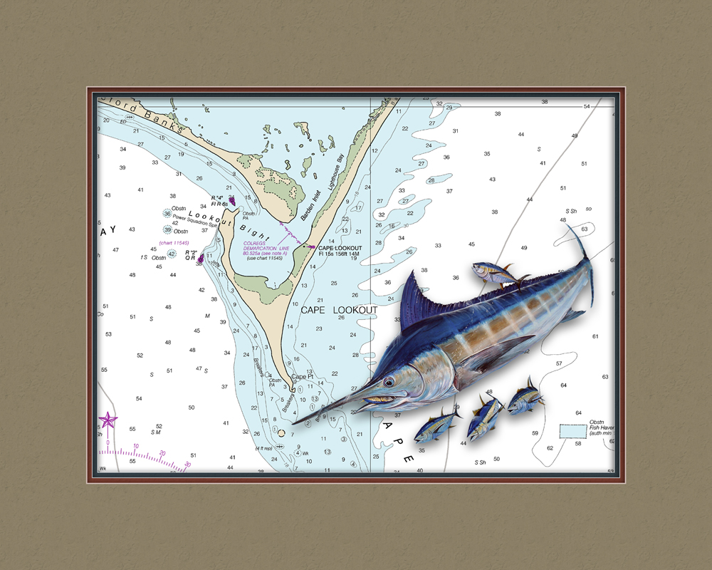 Chart - Cape Lookout, NC - Blue Marlin - Click Image to Close