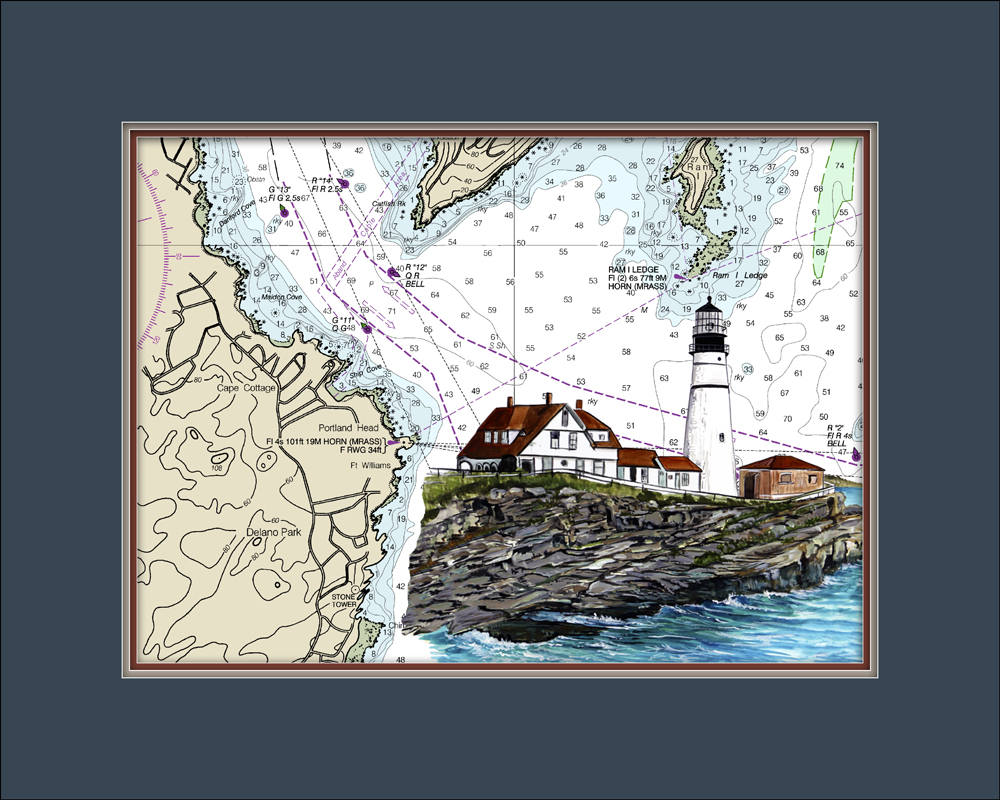 Chart - Portland Head, ME Lighthouse - Click Image to Close