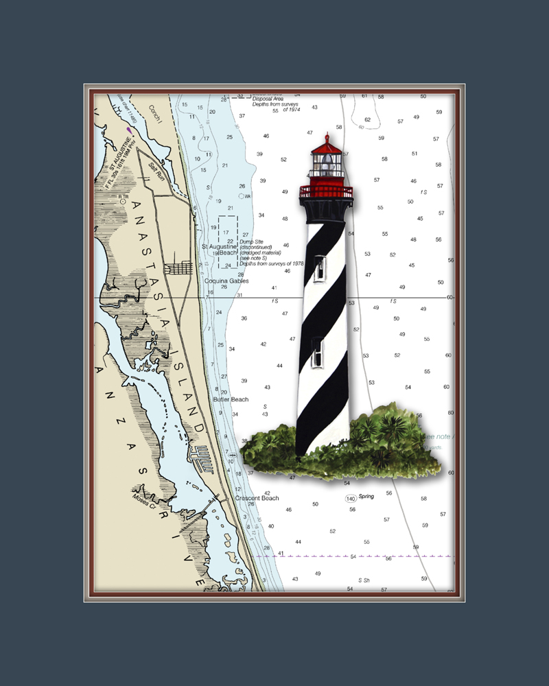 Chart - St. Augustine, FL Lighthouse - Click Image to Close
