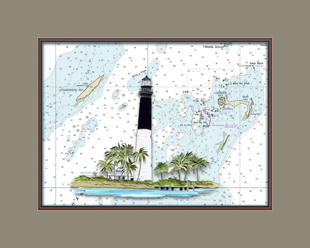 Chart - Dry Tortugas, FL Lighthouse - Click Image to Close