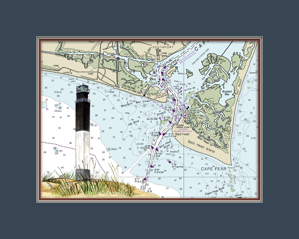 Chart - Oak Island, NC Lighthouse