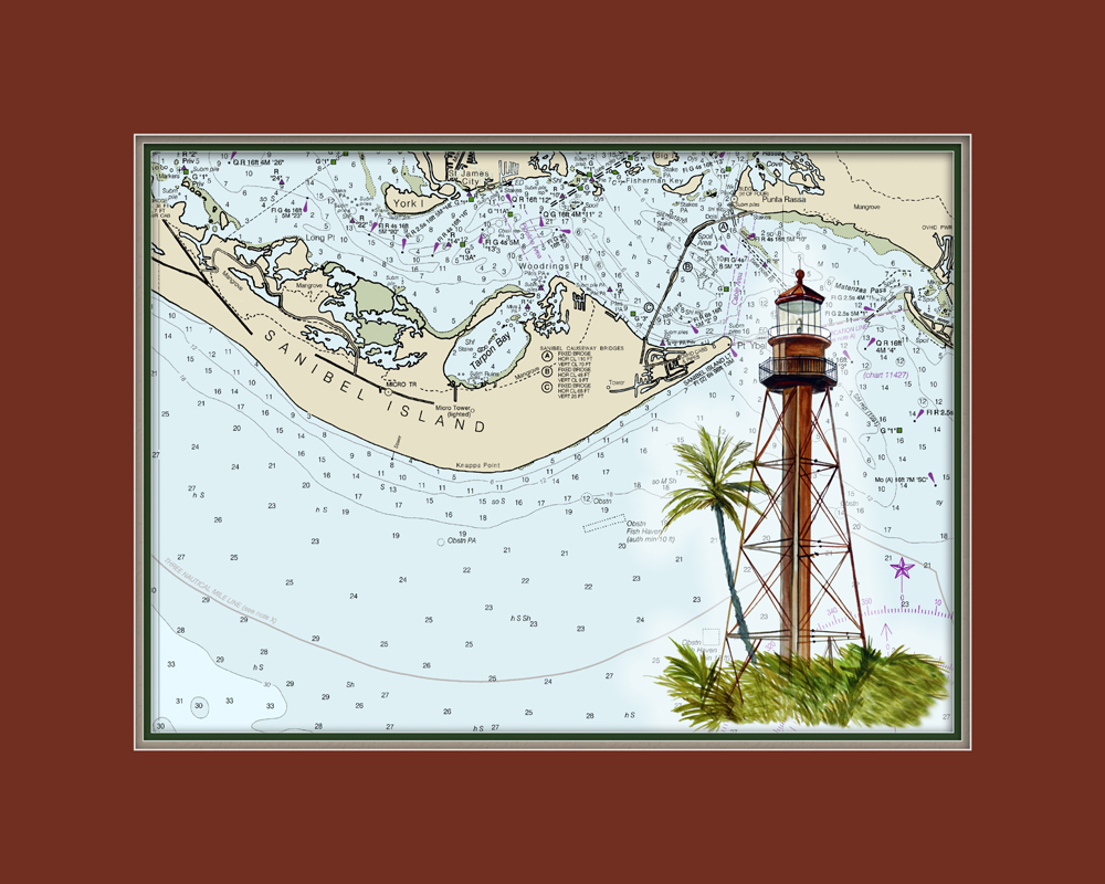 Chart - Sanibel Florida Lighthouse - Click Image to Close