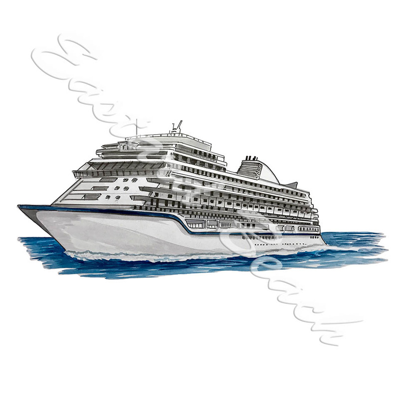 Cruise Ship - Vinyl Printed Decal - Click Image to Close