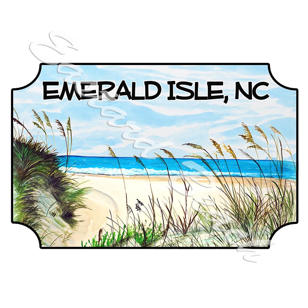 Emerald Isle - Beach Scene - Click Image to Close