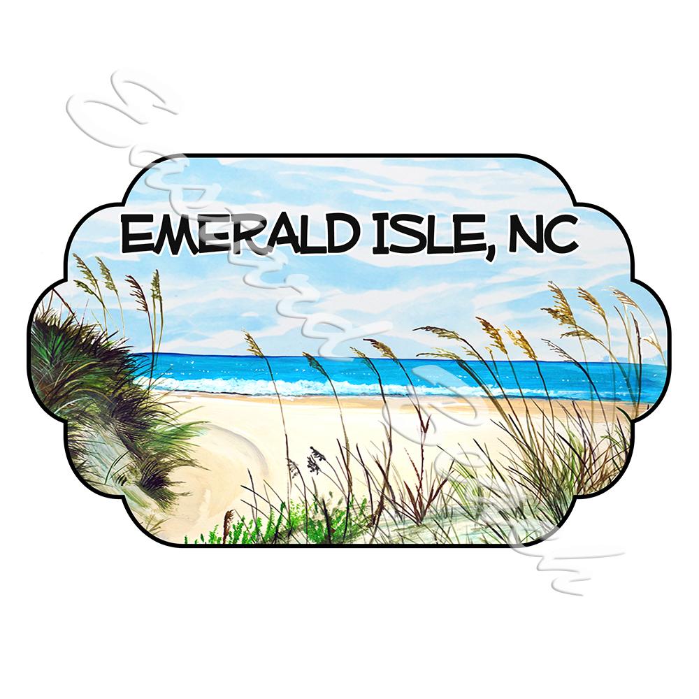 Emerald Isle - Beach Scene - Click Image to Close