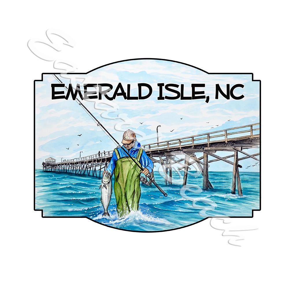 Emerald Isle - Fishing Pier Scene - Click Image to Close