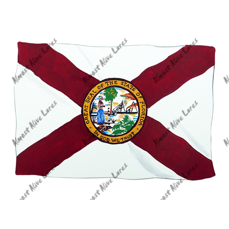 Florida Flag - Printed Vinyl Decal - Click Image to Close