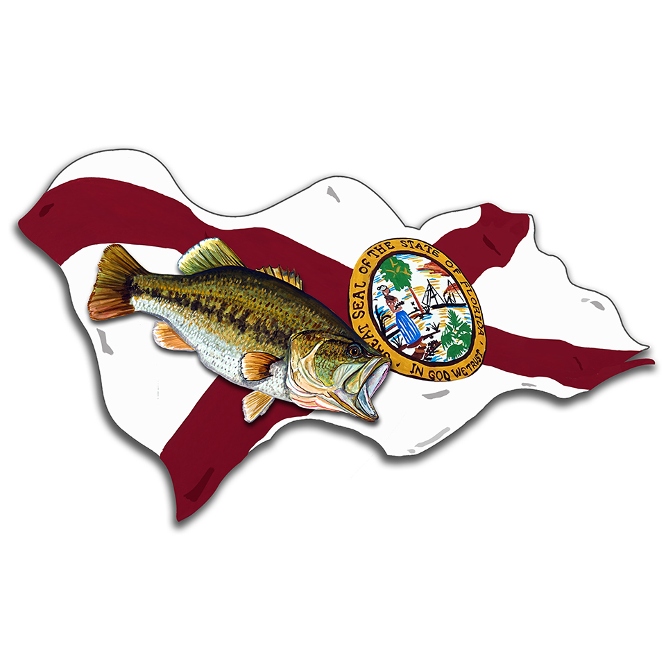 Florida Flag w/ Largemouth Bass
