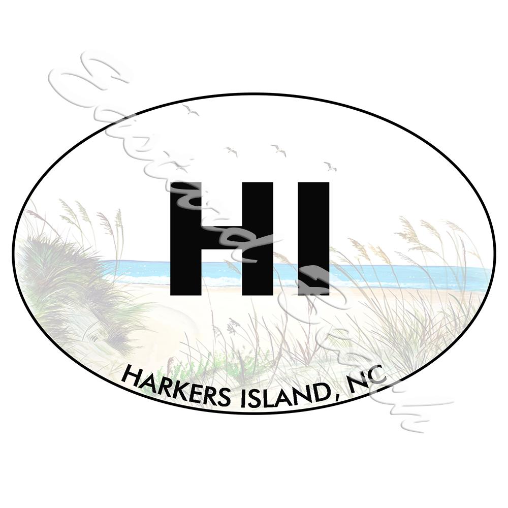 HI - Harkers Island OBX - Printed Vinyl Decal