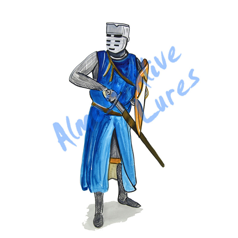 Blue Knight - Printed Vinyl Decal - Click Image to Close