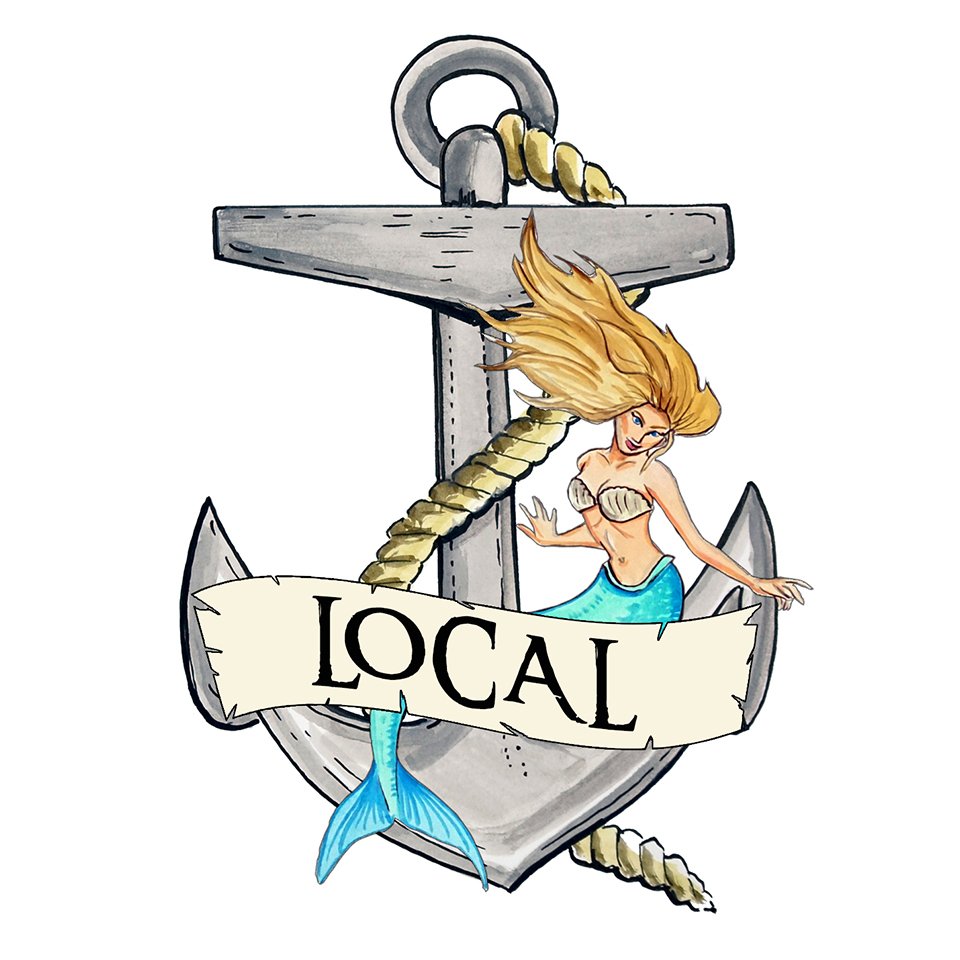 "Local" - Anchor / Mermaid - Click Image to Close