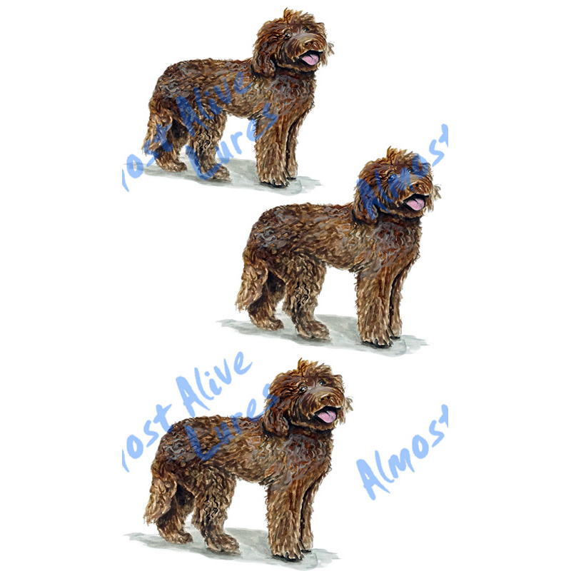 Labradoodle - Minis Set of 3Printed Vinyl Decals - Click Image to Close