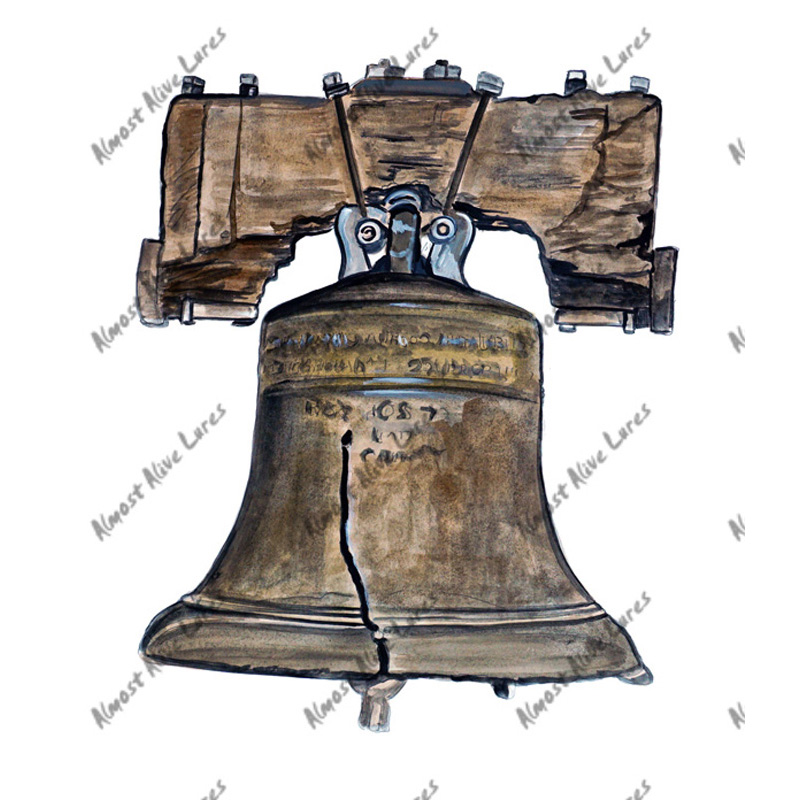Liberty Bell - Printed Vinyl Decal - Click Image to Close