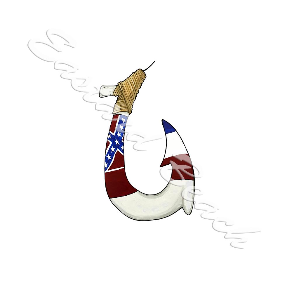 Mississippi Flag Hook - Click Image to Close