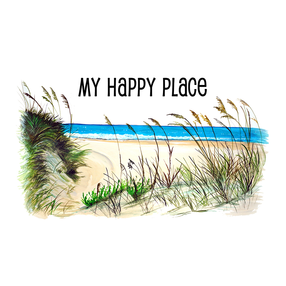 "My Happy Place" - Beach Scene - Click Image to Close