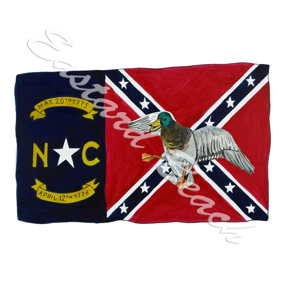 NC Confederate Flag w/ Mallard - Click Image to Close