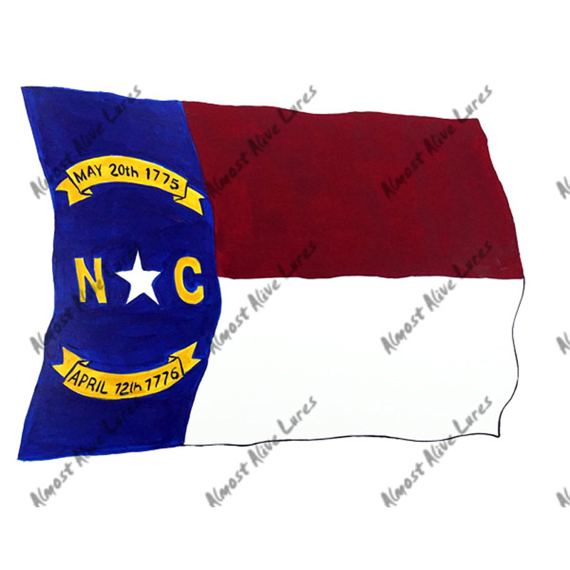 North Carolina Flag - Printed Vinyl Decal - Click Image to Close