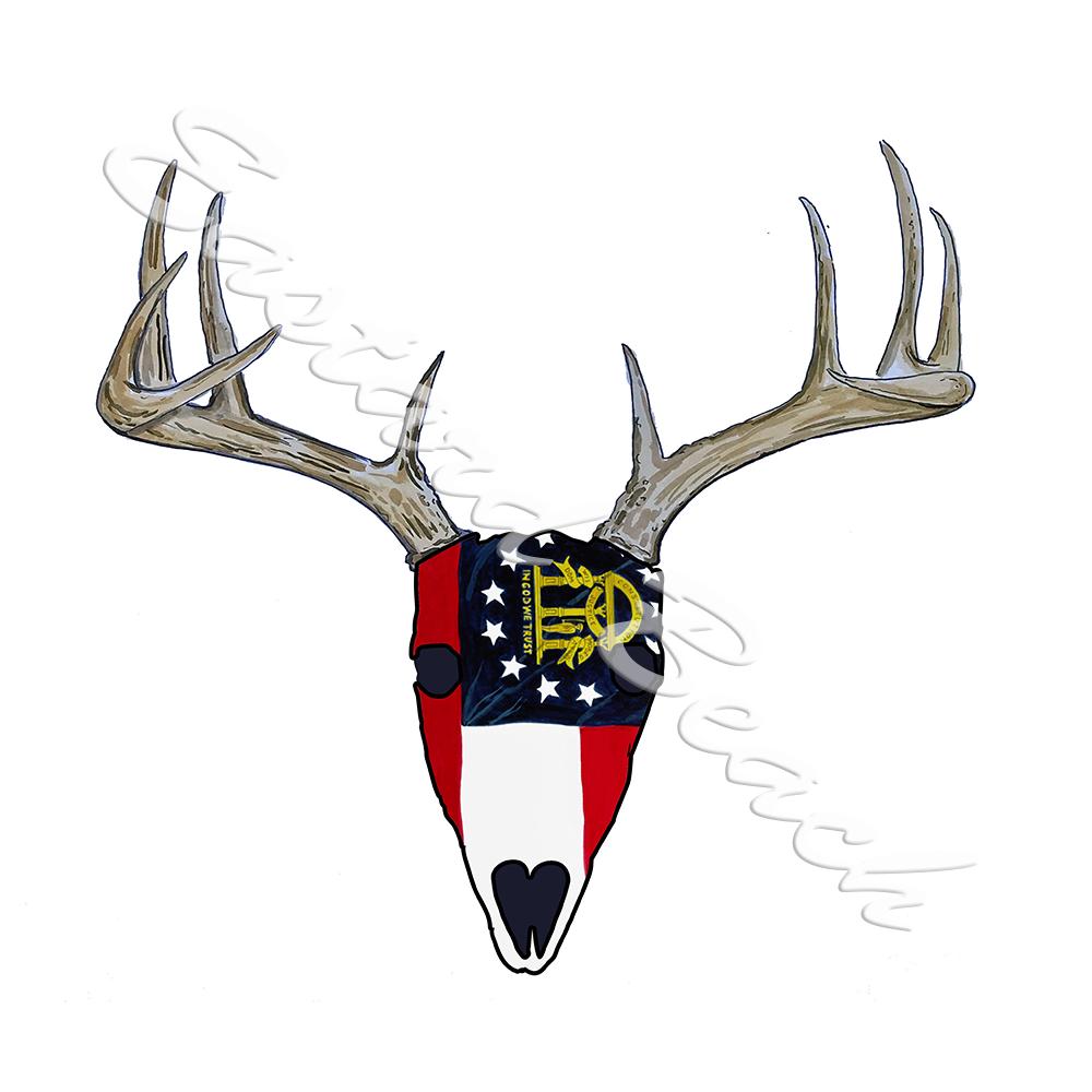 Georgia Deer Skull - Click Image to Close