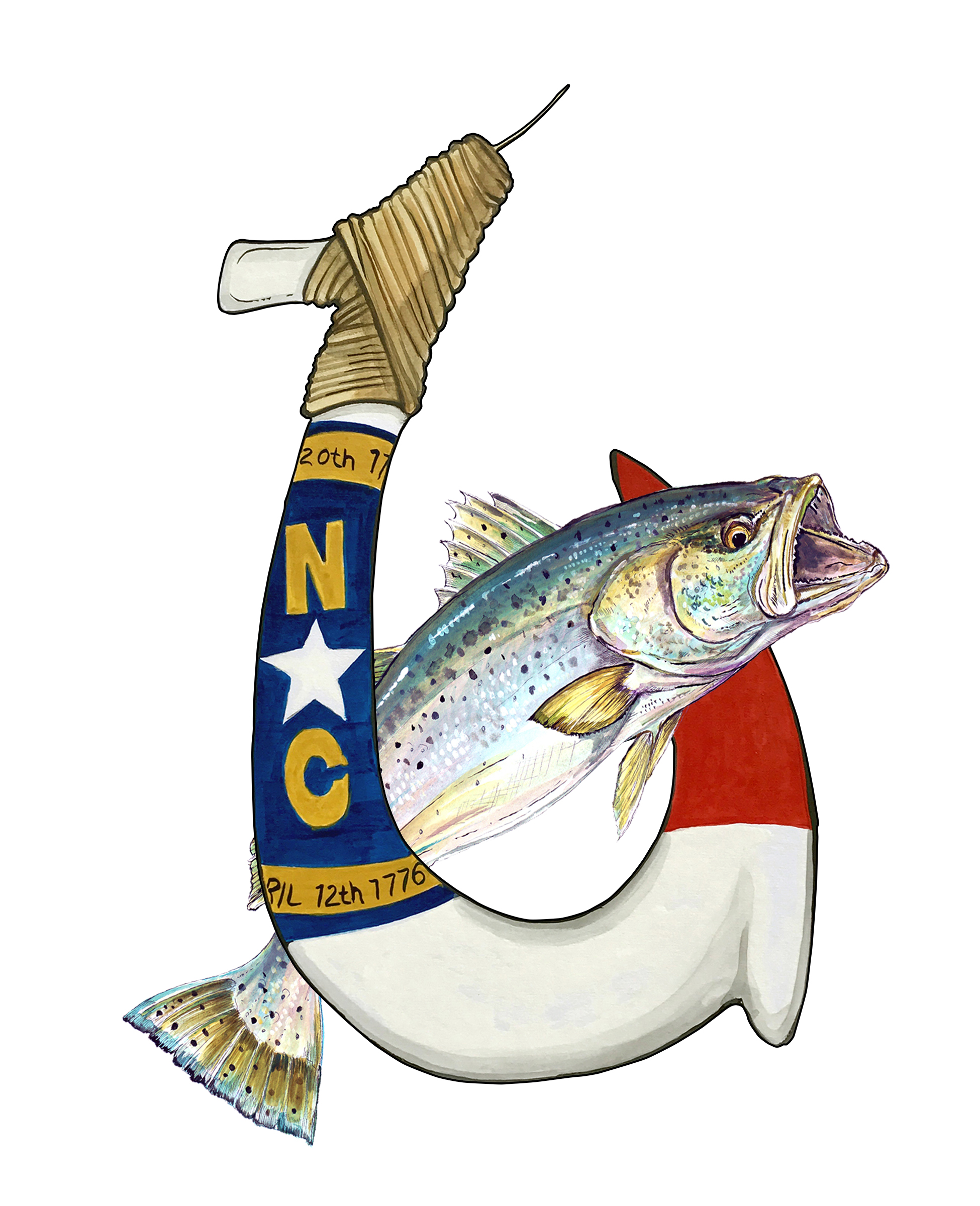 NC Hook and Speckled Trout - Click Image to Close