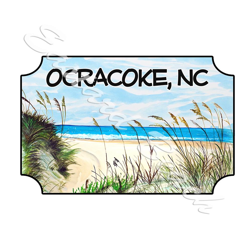 Ocracoke - Beach Scene - Click Image to Close
