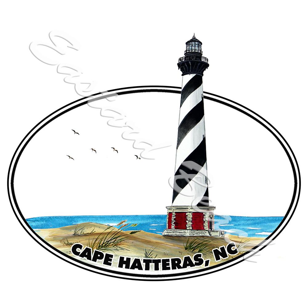 Oval Cape Hatteras Lighthouse - Click Image to Close