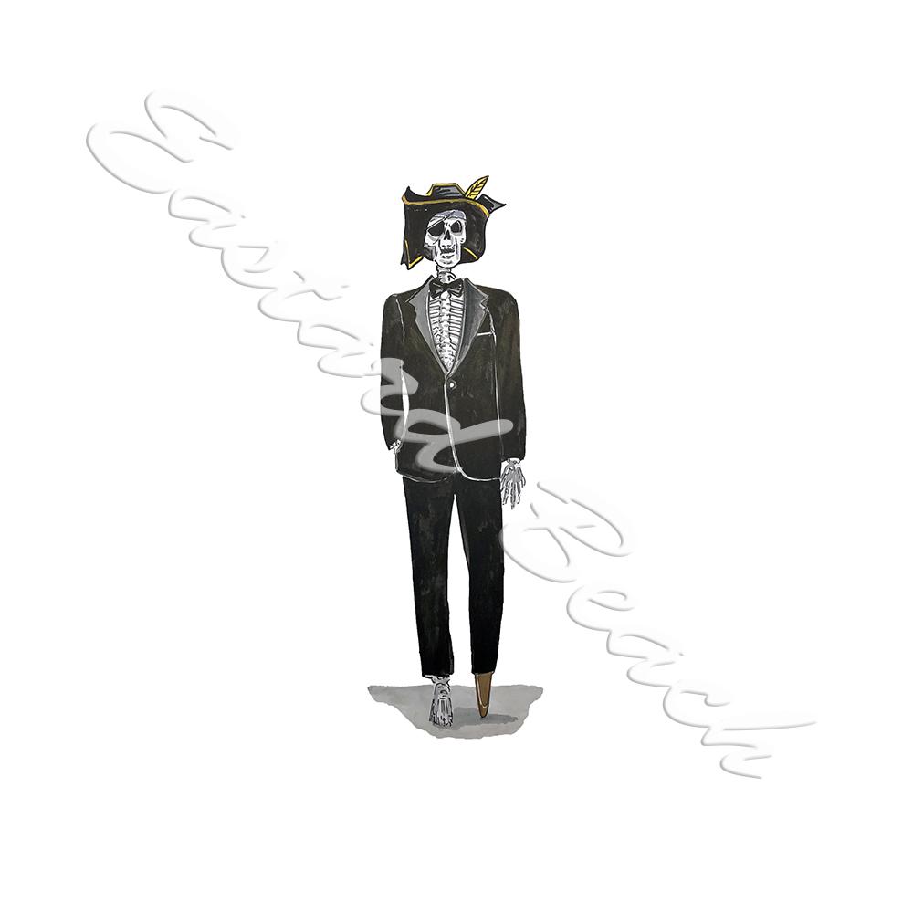 Pirate Skeleton in Tuxedo - Click Image to Close