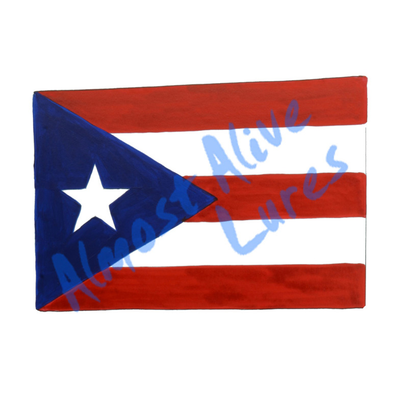 Puerto Rico Flag - Printed Vinyl Decal - Click Image to Close