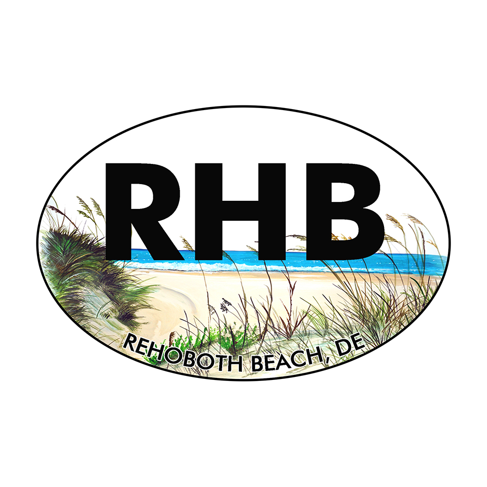 Rehoboth Beach Beach Scene Oval - Click Image to Close