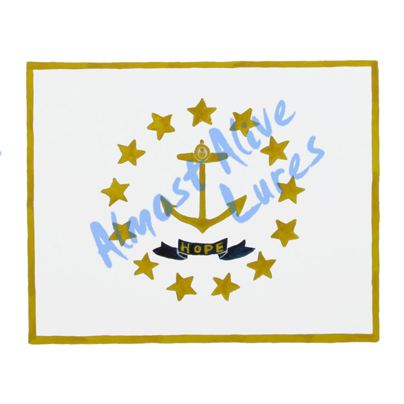 Rhode Island State Flag - Printed Vinyl Decal - Click Image to Close