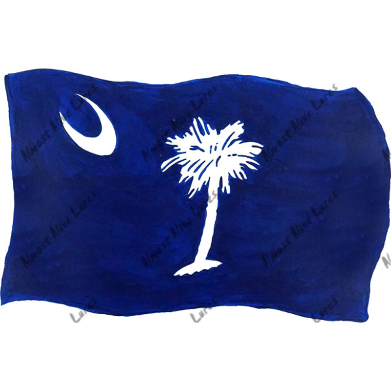 South Carolina Flag - Printed Vinyl Decal - Click Image to Close