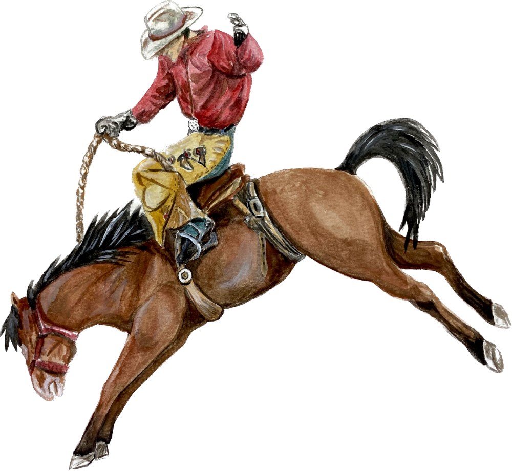 Horseback Rodeo Rider - Click Image to Close