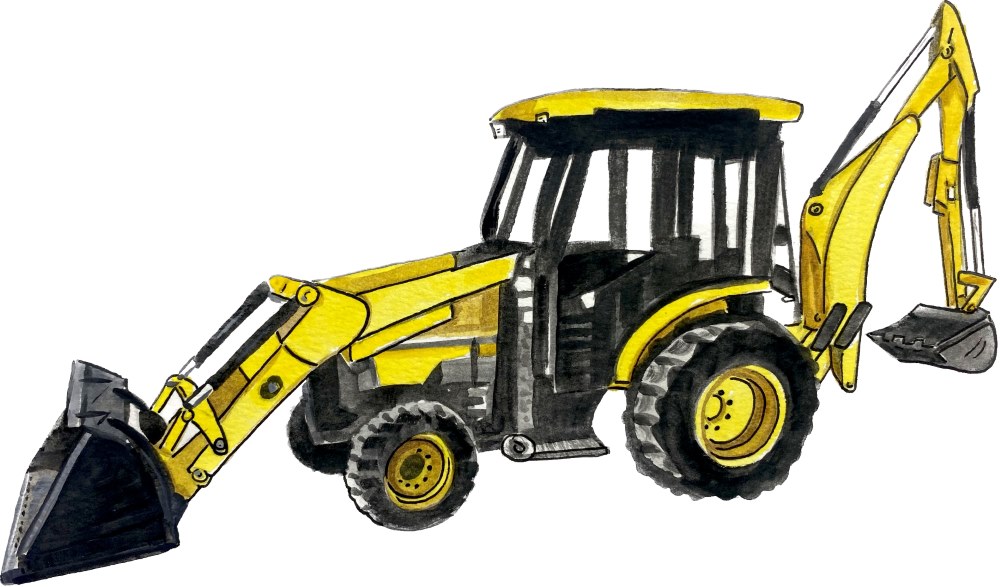 Backhoe Tractor - Click Image to Close
