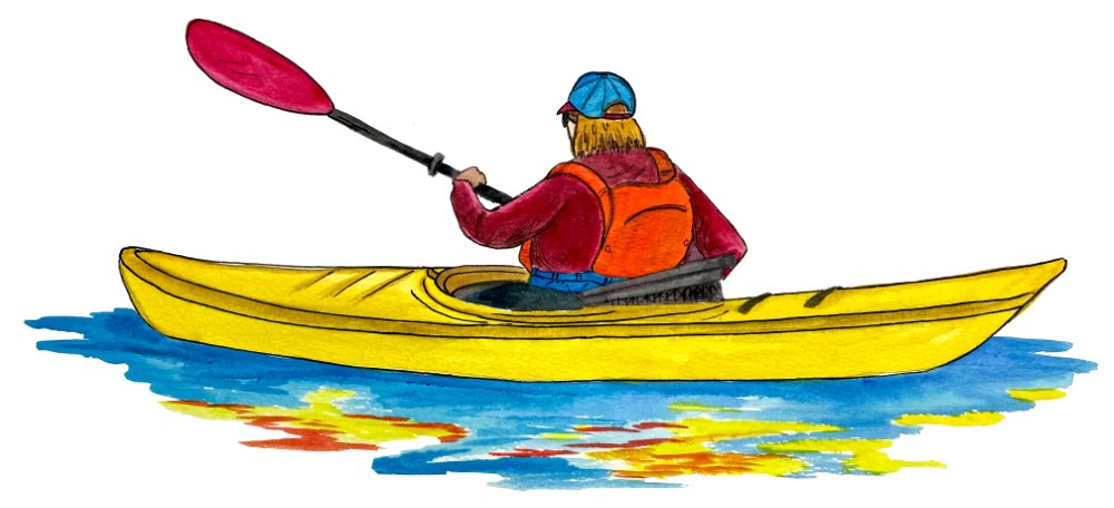 Lady Kayaker - Click Image to Close