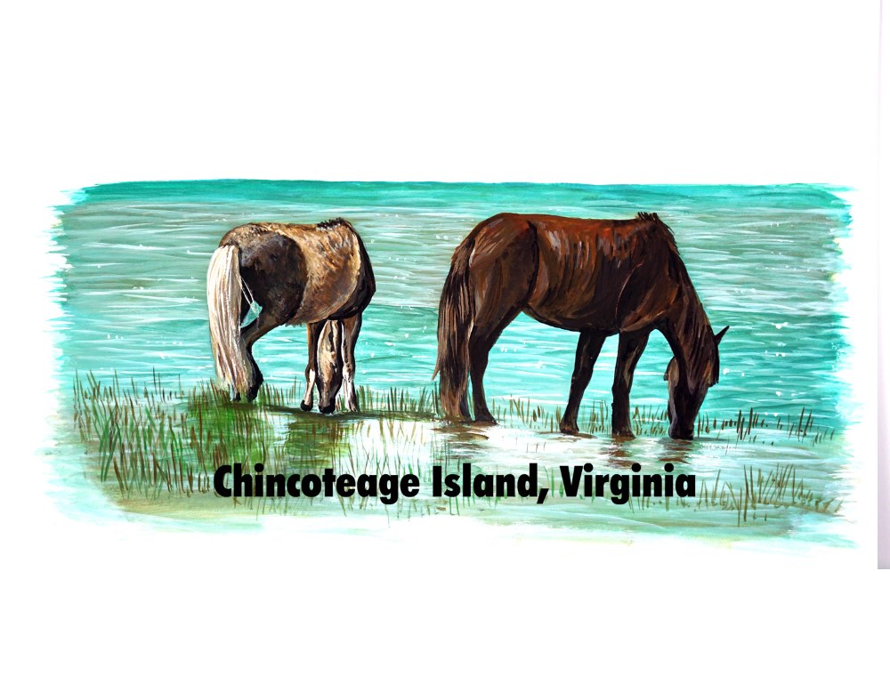 Chincoteague Ponies w/name