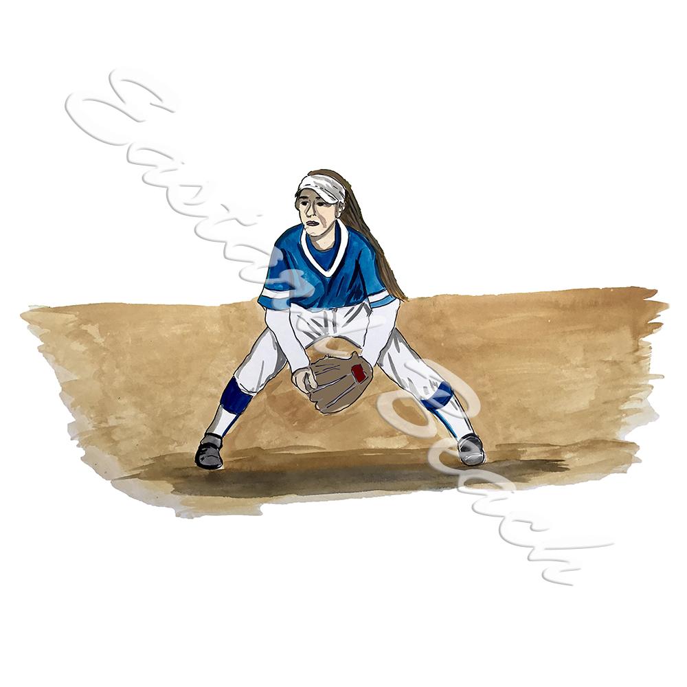 Softball Player - Click Image to Close