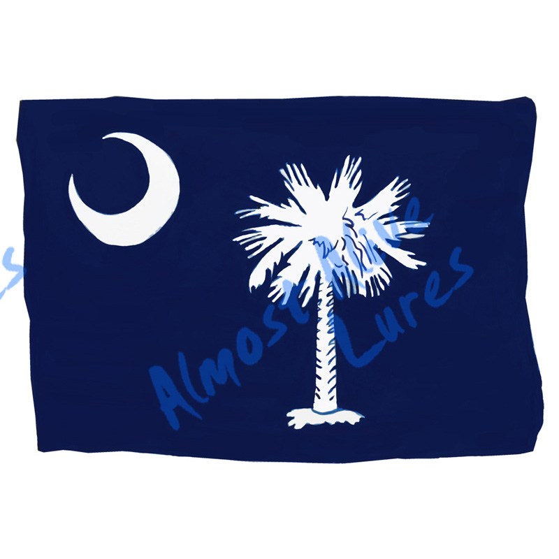South Carolina State Flag - Printed Vinyl Decal - Click Image to Close